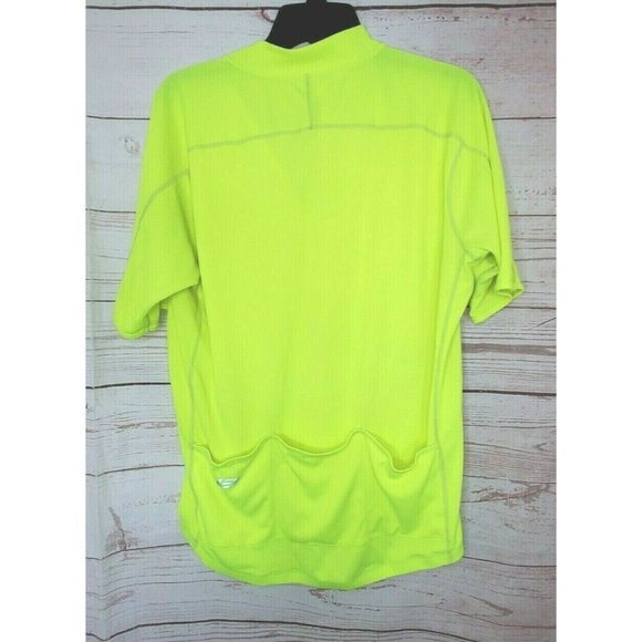 Bell Wether Cadence Full Zip Polyester Lime Green Full Zip Shirt With Pockets - Picture 5 of 8